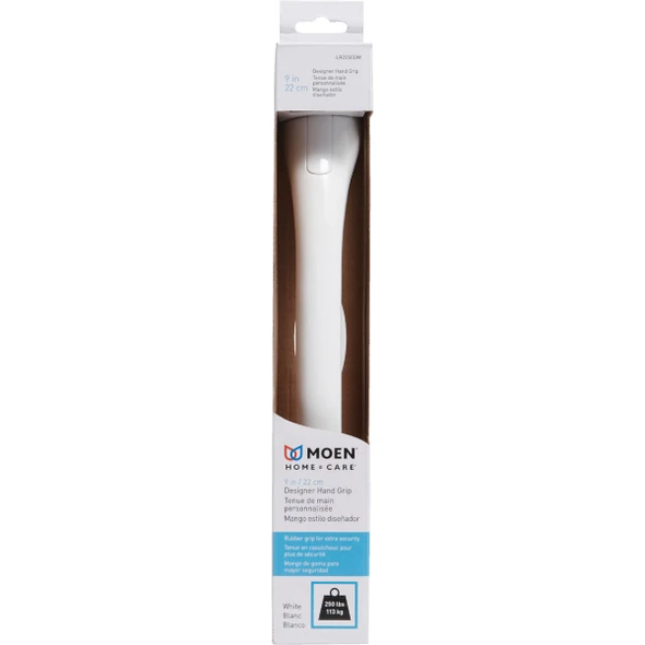Moen Home Care 9 In. Concealed Screw Grab Bar with Rubber Pad, Glacier LR2250DW 429406