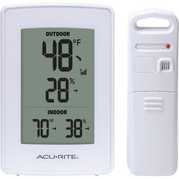 Acurite Digital Indoor & Outdoor Thermometer With Temperature & Humidity 00906A1