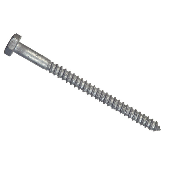 Hillman 1/2 In. x 4 In. Galvanized Hex Lag Screw (25-Count) 812098