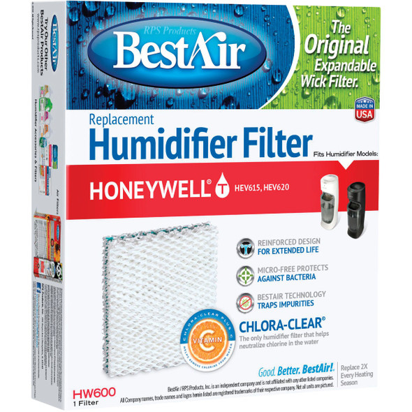 BestAir Extended Life PDQ-3 Humidifier Wick Filter HW600-PDQ-3