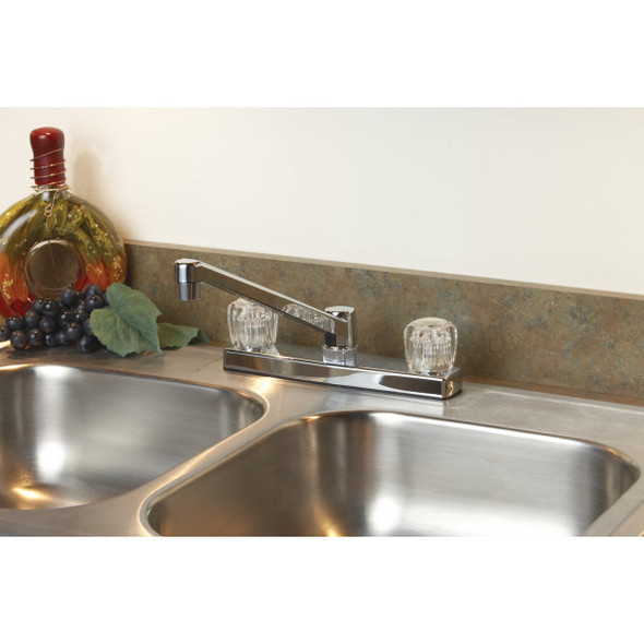 Home Impressions 2- Handle Knob Non-Metallic Kitchen Faucet, Chrome F8F1R100CP-JPB3 400675