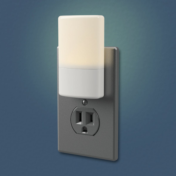 Westek White Dusk To Dawn LED Madison Shade Night Light (2-Pack) NL-MDSN-2 566162