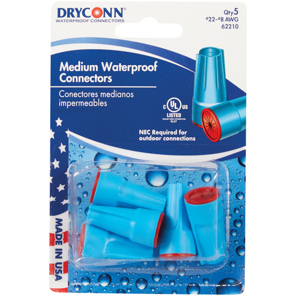 Gardner Bender King Electric Medium Aqua-Red Waterproof Wire Connectors (5-Pack) 62210 555005