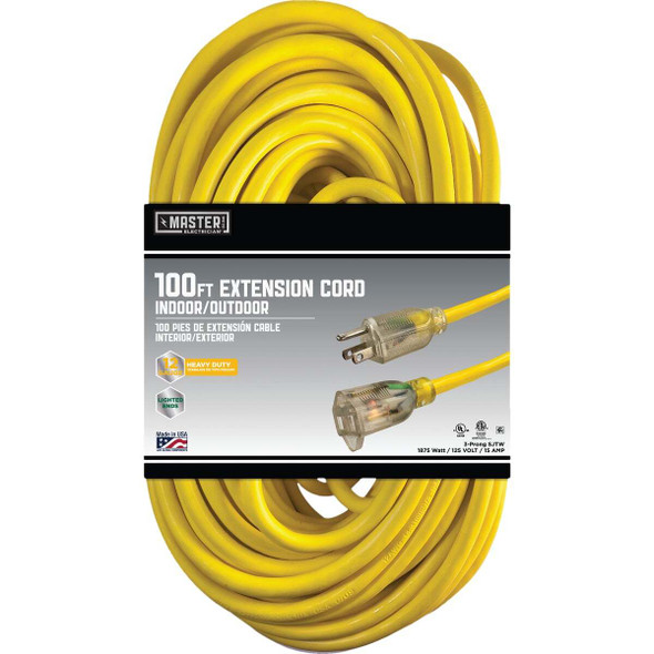 Master Electrician 100 Ft. 12/3 Extra Heavy-Duty Contractor Extension Cord