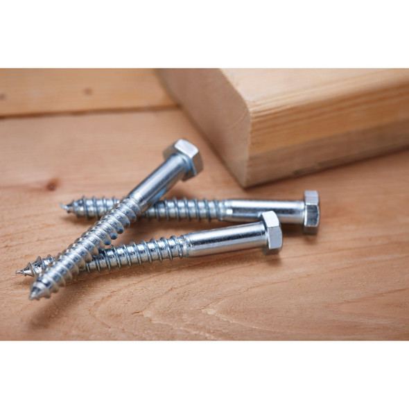 Hillman 3-8 In. x 3-1-2 In. Zinc Hex Lag Screw (50-Count) 230092 735921
