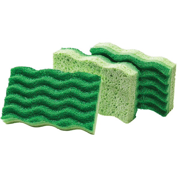 Libman 4.5 In. x 3 In. Green Medium Duty Scrubbing Sponge (3-Count) 1076