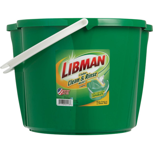 Libman Clean & Rinse 4 Gal. Green Divided Bucket 2113 602092