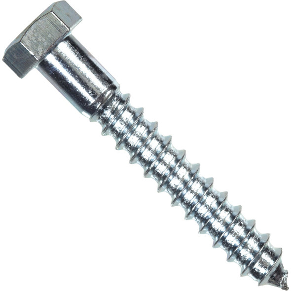 Hillman 1/4 In. x 1-1/2 In. Zinc Hex Lag Screw (100-Count) 230009
