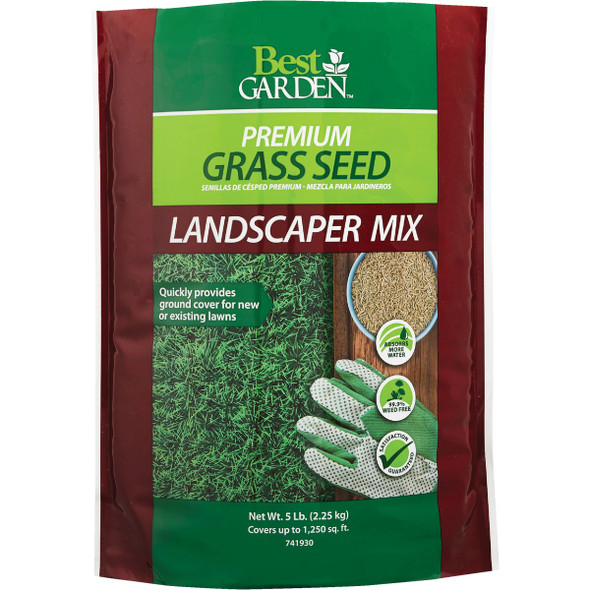 Best Garden 5 Lb. 750 Sq. Ft. Coverage Sun to Partial Shade Grass Seed 71103