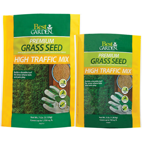 Best Garden 3 Lb. 900 Sq. Ft. Coverage High Traffic Grass Seed 71106 742691