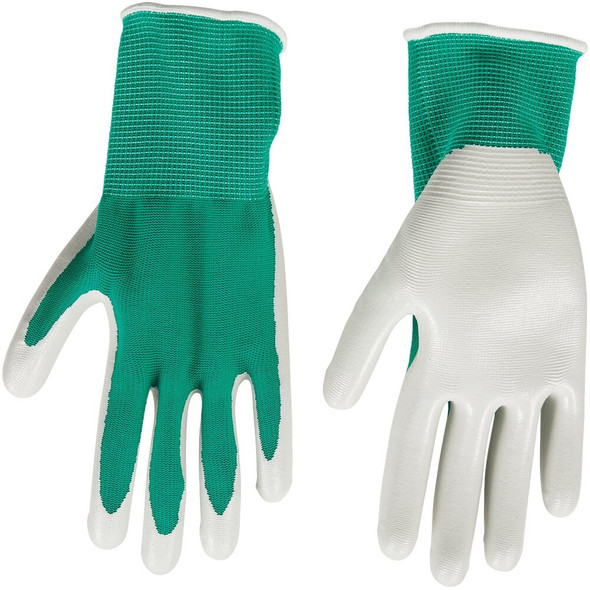 Best Garden Accent Women's 1 Size Fits All Nitrile Coated Garden Glove FL6802 704294