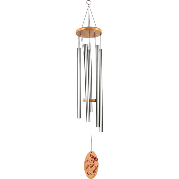 Sunset Vista Designs 36 In. Silver Wind Chime 90643 Sunset Vista Designs 36 In. Silver Wind Chime 90643