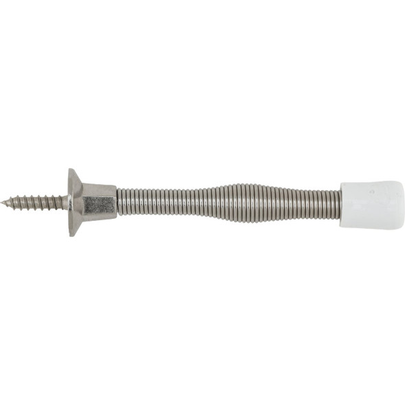National Hardware Satin Nickel Spring Door Stop with Fastener N830-112 201420
