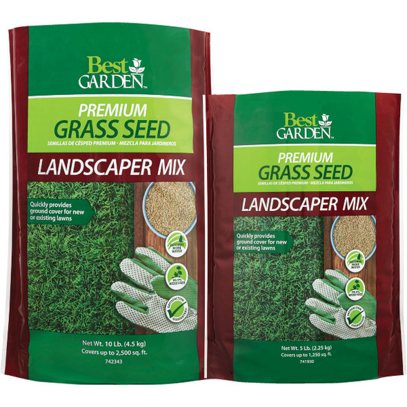 Best Garden 10 Lb. 1500 Sq. Ft. Coverage Sun to Partial Shade Grass Seed 71104 742343