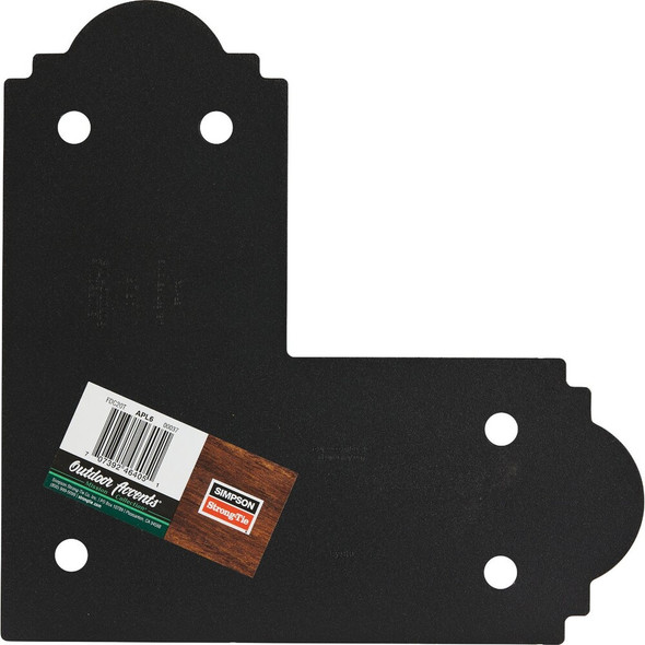 Outdoor Accents 6x6 Blk Zmax L Strap APL6 Pack of 8 100605