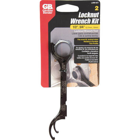 Gardner Bender Locknut Wrench Kit (2-Piece) LNW-KIT