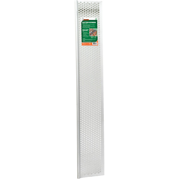 Frost King 6-1/2 In. x 3 Ft. White Vinyl Snap-In Gutter Screen G636W