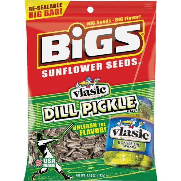 Bigs 5.35 Oz. Dill Pickle Sunflower Seeds 112456 Pack of 12