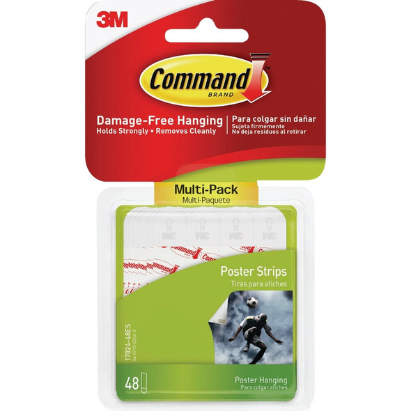 Command Poster Strips Value Pack, White, 48 Strips 17024-48ES 200806