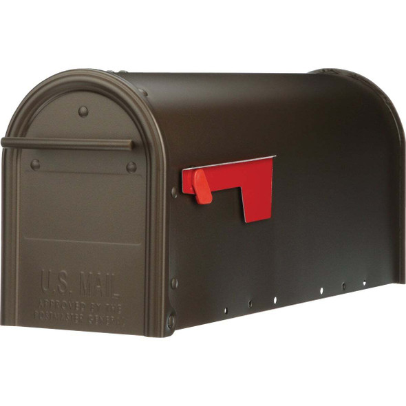 Gibraltar Franklin Venetian Bronze Steel Rural Post Mount Mailbox FM11BZAM
