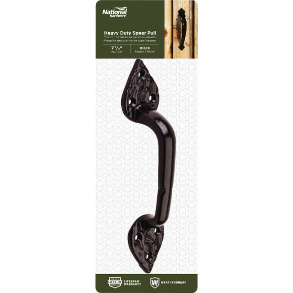 National Hardware 8 In. Heavy-Duty Black Spear Pull N109-023 201408