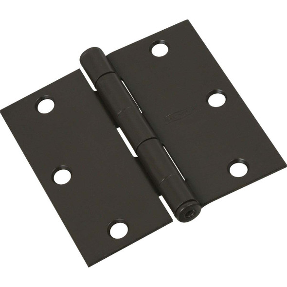 National Hardware 3 In. Oil Rubbed Bronze Square Door Hinge N830-205