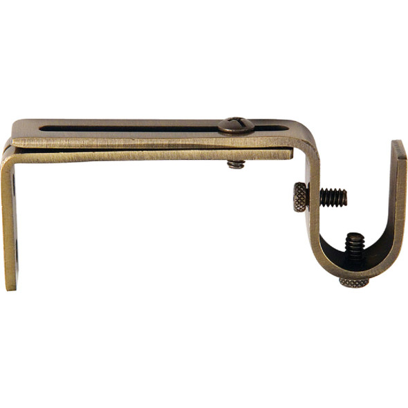 Kenney Adjustable Single Mocha Curtain Rod Bracket (2-Pack) KN85291