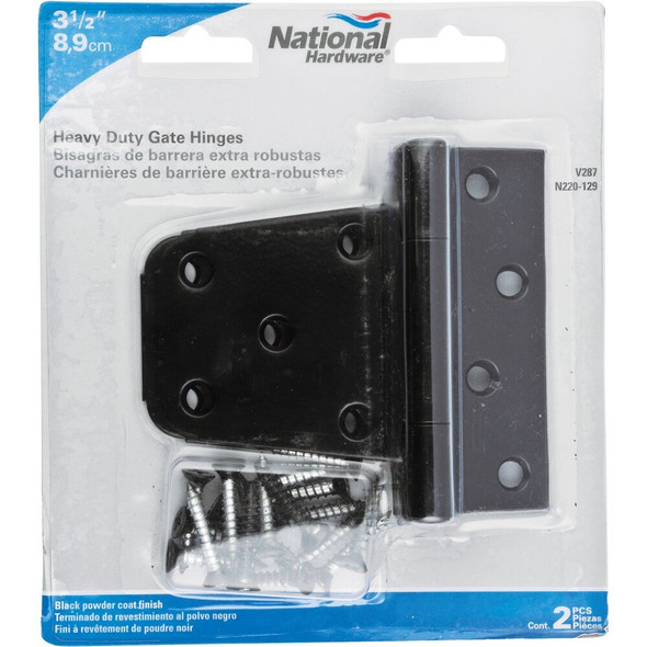 National Hardware 3-1-2 In. Black Extra Heavy Gate Hinge N220-129 201484