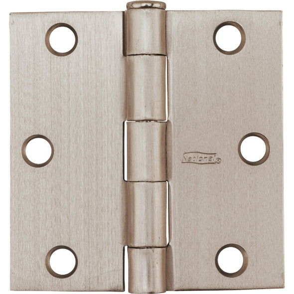 National Hardware 3 In. Satin Nickel Square Door Hinge