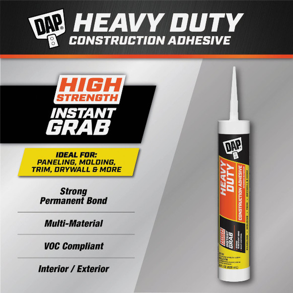 DAP 28 Oz. Heavy Duty Construction Adhesive DAP 28 Oz. Heavy Duty Construction Adhesive