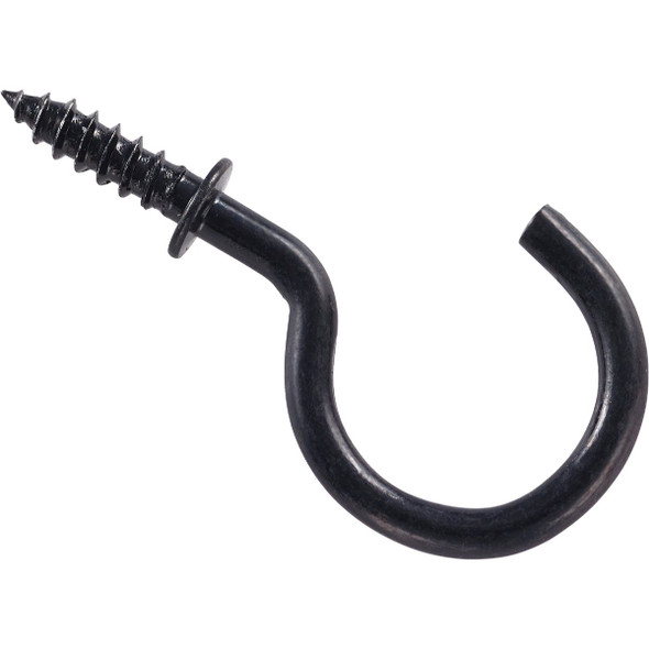 National Hardware 1 In. Black Cup Hook (30-Count) N119-729