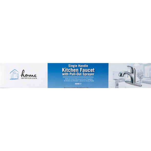 Home Impressions 1-Handle Lever Pull-Out Kitchen Faucet, Chrome Home Impressions 1-Handle Lever Pull-Out Kitchen Faucet, Chrome