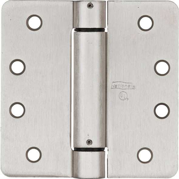 National Hardware 4 In. Satin Nickel 5/8 In. Radius Spring Door Hinge N351-023