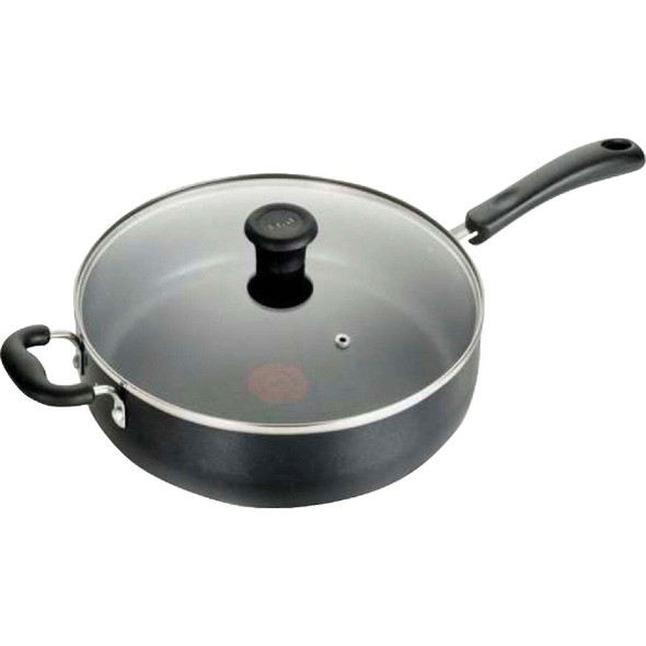 T-Fal Essentials 5 Qt. Black Non-Stick Jumbo Cooker with Lid B4998264