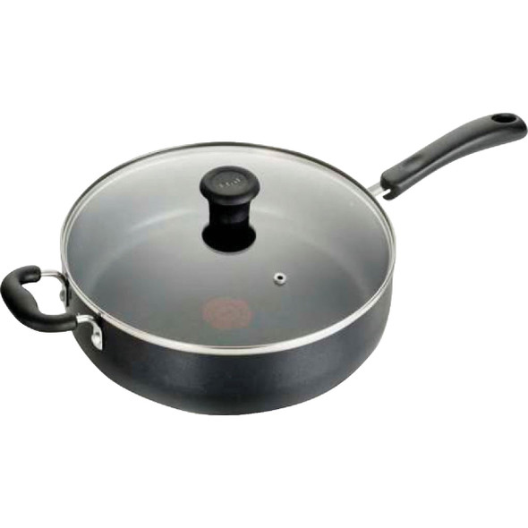 T-Fal Essentials 5 Qt. Black Non-Stick Jumbo Cooker with Lid B4998264