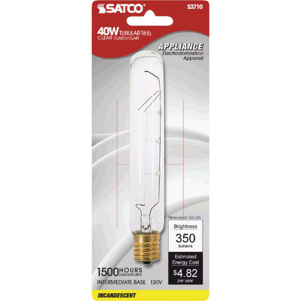 Satco 40w Clr Tubular Bulb S3710