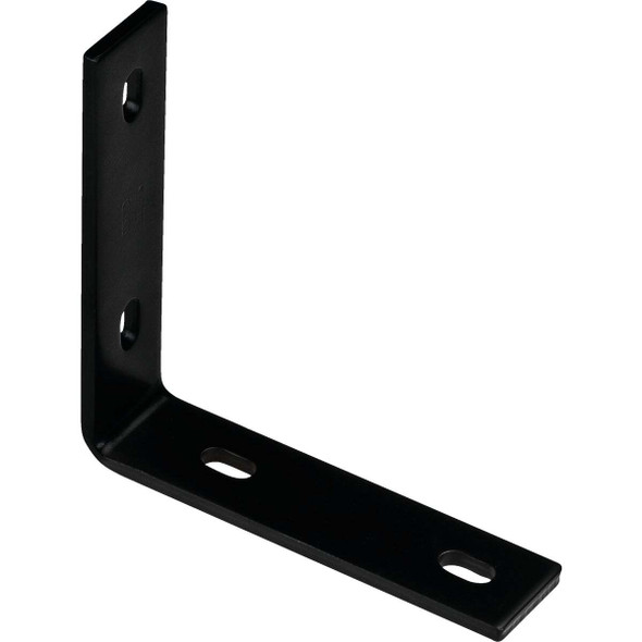 National Hardware 6.25 In. x 1.5 In. Black Heavy-Duty Corner Brace N351-466