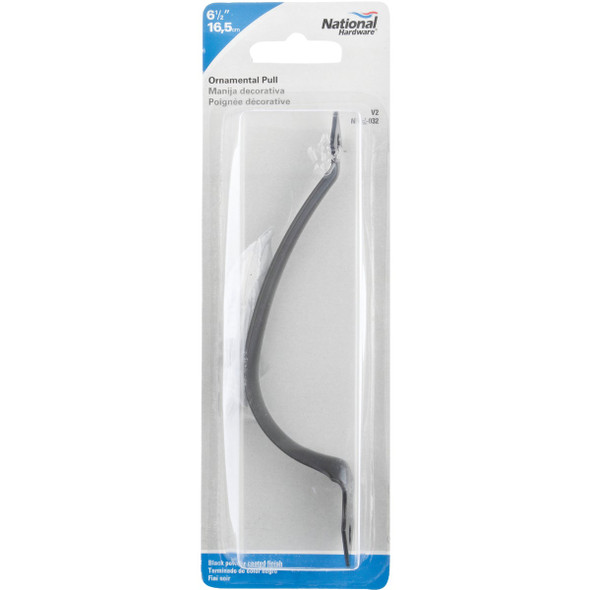 National Hardware 6-1-2 In. Black Ornamental Gate Pull N100-032 201311