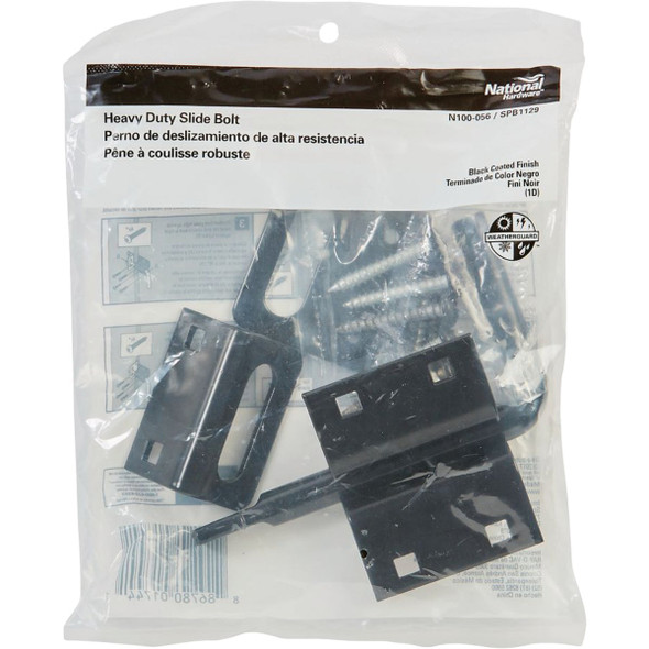 National Hardware Black Slide Bolt Latch