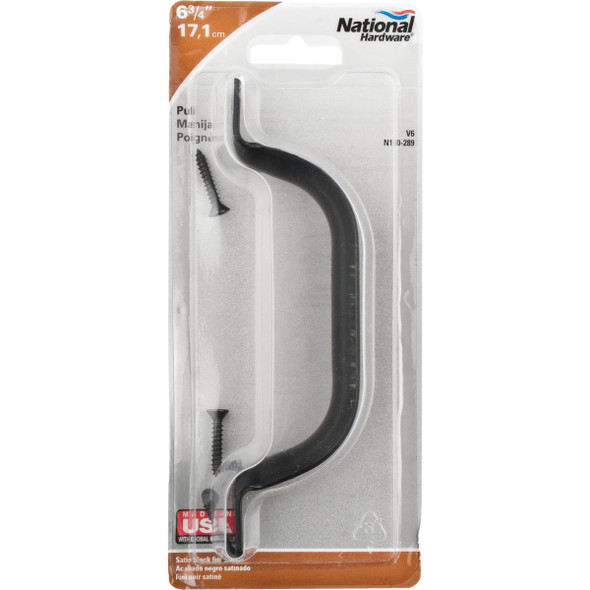 National Hardware 6-3-4 In. Black Gate Pull N100-289 201329