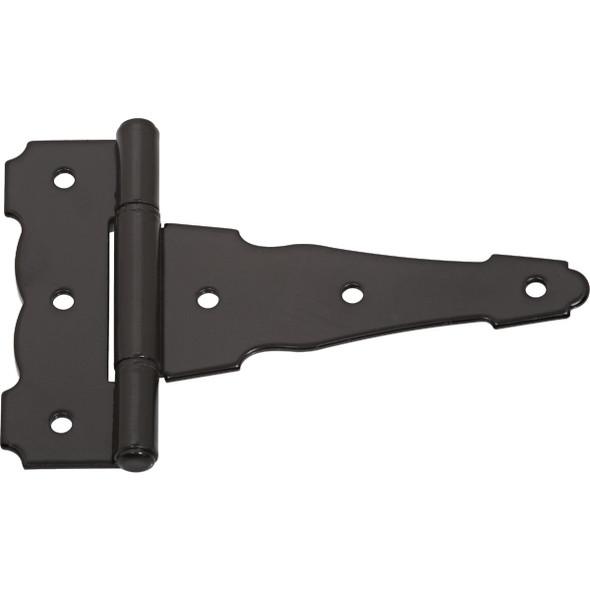 National Hardware 4 In. Black Ornamental Reversible T-Hinge N881-904