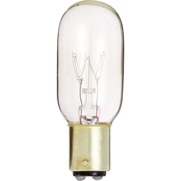 Satco 25W Clear Bayonet Base T8 Incandescent Tubular Appliance Light Bulb  S4721