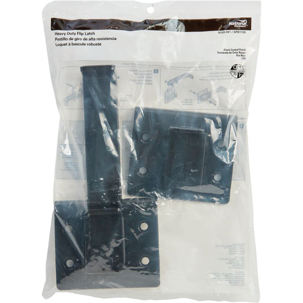 National Hardware Heavy-Duty Black Flip Gate Latch