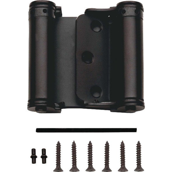 National Hardware 3 In. Oil Rubbed Bronze Double-Acting Spring Door Hinge