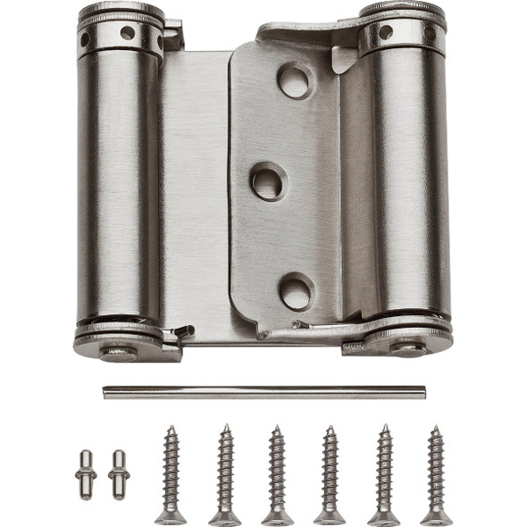 National Hardware 3 In. Satin Nickel Double-Acting Spring Door Hinge N100-051