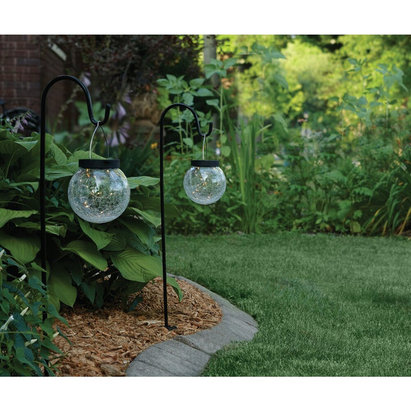 Outdoor Expressions Hanging Glass Globe 30 In. H. Solar Stake Light (2-Pack) LG-28-2 802069