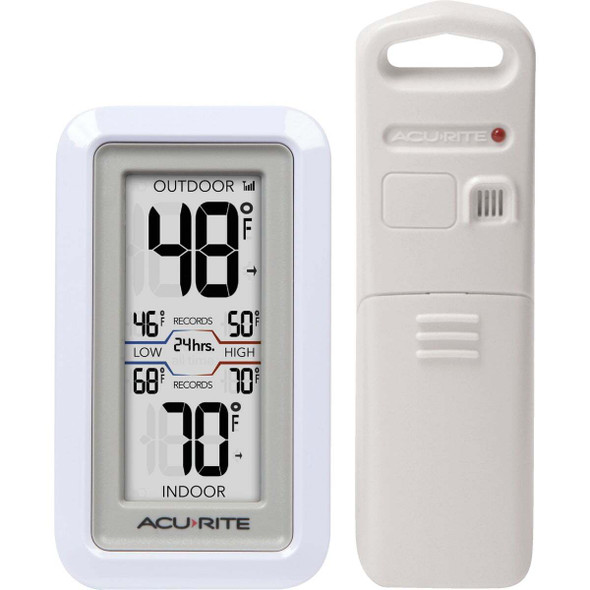 Acu-Rite Digital Thermometer with Indoor/Outdoor Sensor 02049A1