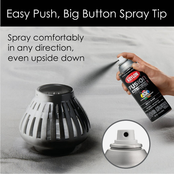 Krylon Fusion All-In-One Matte Spray Paint & Primer, Black K02754007 772581