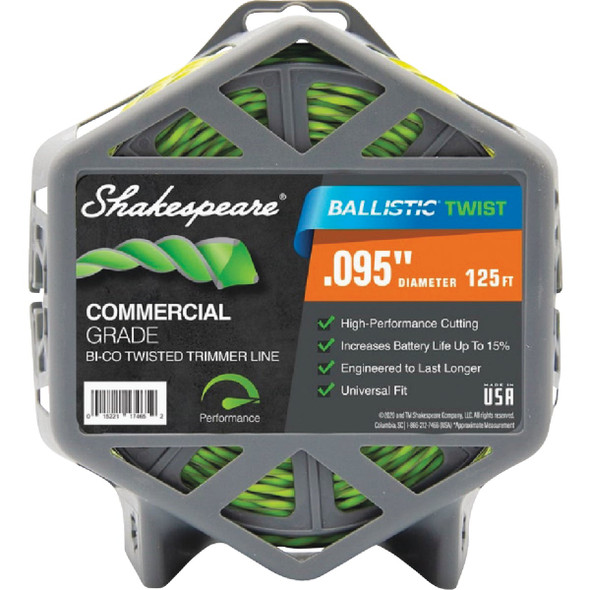 Shakespeare Ballistic Twist 0.095 In. x 125 Ft. Trimmer Line 17465