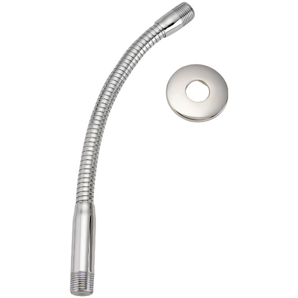 Do it Best 11-1/2 In. Chrome Flexible Shower Arm with Flange DIB780CP Do it Best 11-1/2 In. Chrome Flexible Shower Arm with Flange DIB780CP